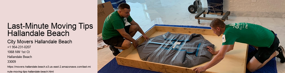 Last-Minute Moving Tips Hallandale Beach